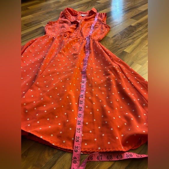 Larry Levine Pink and White Polka Dot Kids Dress - Picture 5 of 7